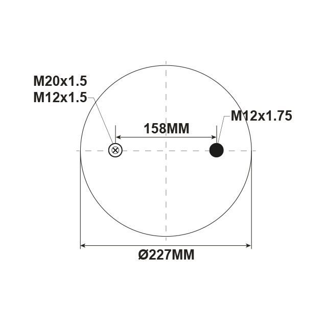 AS1291 AIRSPRING ASSY (ASK024) PLASTIC PISTON FRUEHAUF