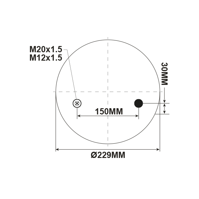AS1294 AIRSPRING ASSY (ASK007) PLASTIC PISTON GRANNING