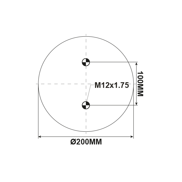 AS1298 AIRSPRING ASSY (ASK005) 10" TOP PLATE