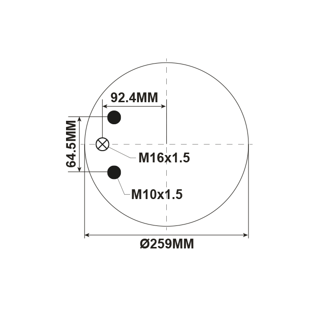 AS1300 AIRSPRING ASSY (ASK206) STEEL PISTON VOLVO