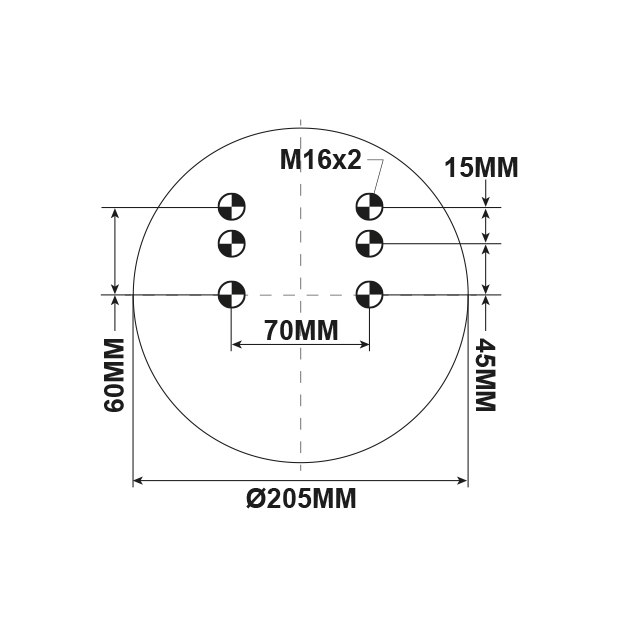 AS1316 AIRSPRING ASSY (ASK020) STEEL PISTON BPW