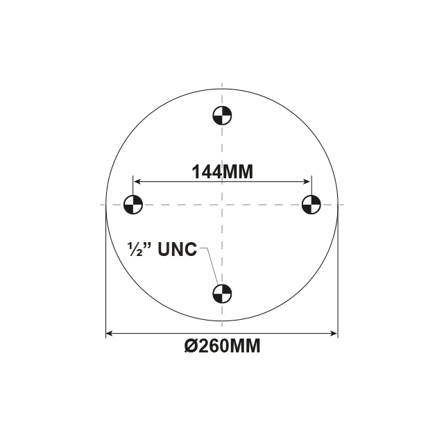 AS1368 AIRSPRING ASSY (ASK014) HENDRICKSON 10" TOP PLATE