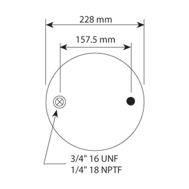 AS1383 AIRSPRING ASSY (ASK062 ) IMPERIAL CENTRAL MOUNT HENDRICKSON