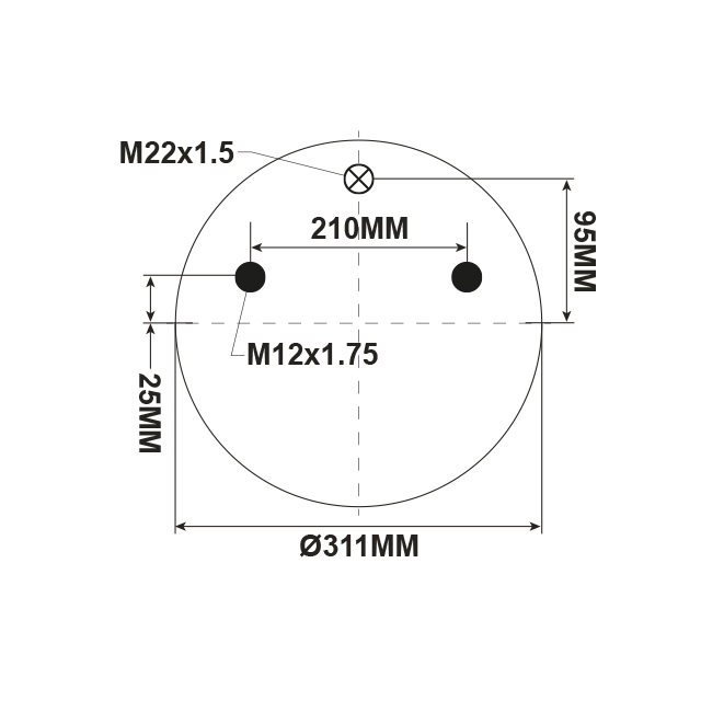 AS1397 AIRSPRING ASSY (ASK020) BPW STEEL PISTON