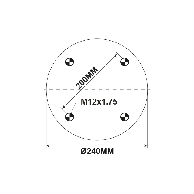 AS1402 AIRSPRING ASSY (ASK001) PLASTIC PISTON MERITOR