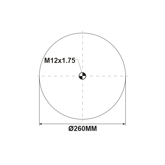 AS1422 AIRSPRING ASSY (ASK024 ) METRIC CENTRAL MOUNT