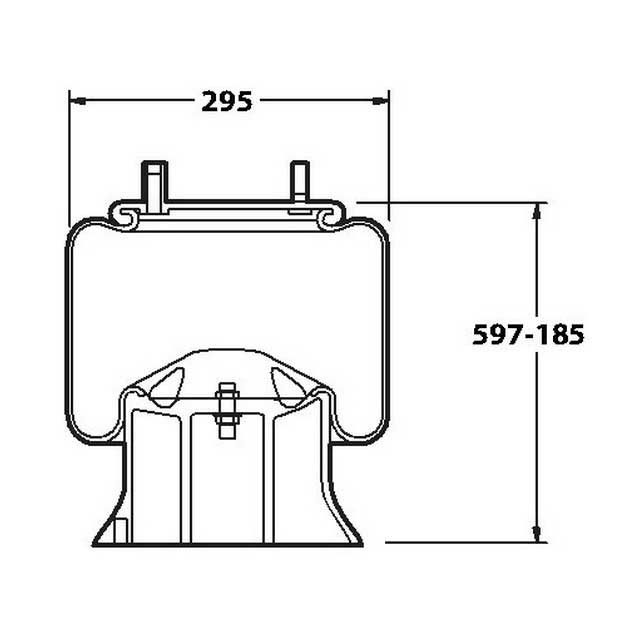 AIRSPRING ASSY (ASK005) PLASTIC PISTON HENDRICKSON PRIMERIDE