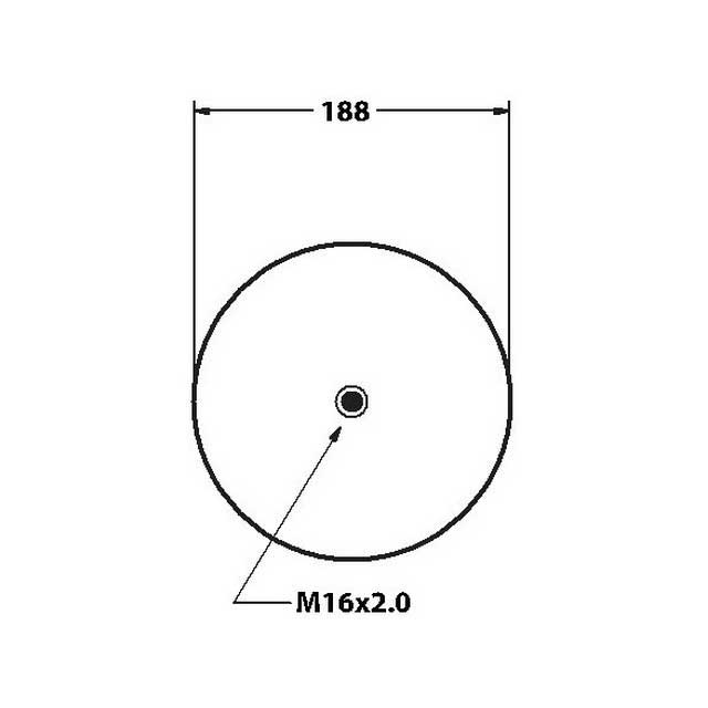 AS1436 AIRSPRING ASSY (ASK052) STEEL PISTON DAF