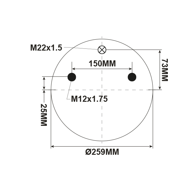 AS1444 AIRSPRING ASSY (ASK020) STEEL PISTON BPW
