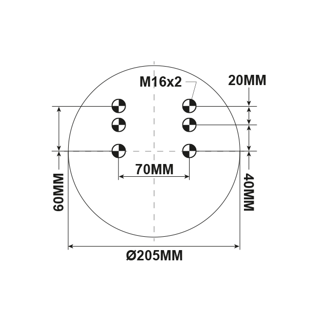 AS1444 AIRSPRING ASSY (ASK020) STEEL PISTON BPW