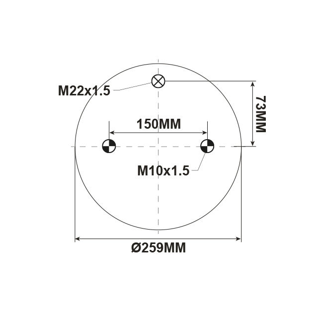 AS1471 AIRSPRING ASSY (ASK042) 10" TOP PLATE WEWELER