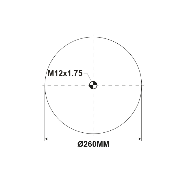 AS1471 AIRSPRING ASSY (ASK042) 10" TOP PLATE WEWELER