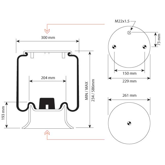 AIRSPRING ASSY (ASK042) PLASTIC PISTON WEWELER