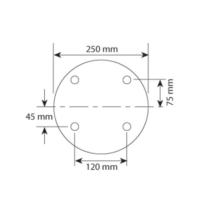 AS1477 AIRSPRING ASSY (ASK020)  4 BOLT STEEL PISTON GIGANT