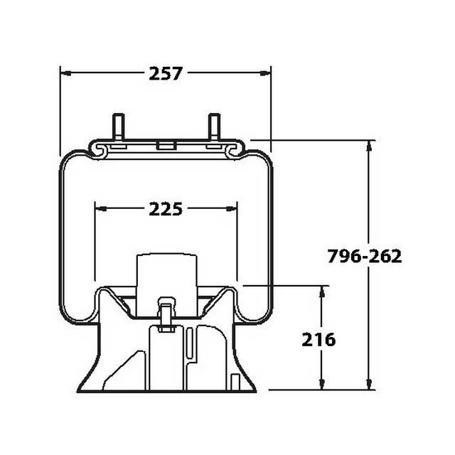 AIRSPRING ASSY (ASK008) STEEL PISTON SAF