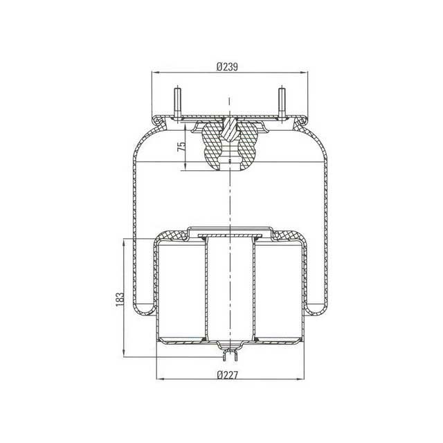 AIRSPRING ASSY (ASK206) STEEL VOLVO