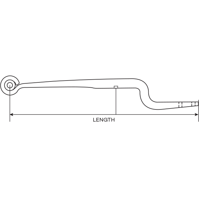 BPRS0001 Trailing Arm Cranked - 1 Leaf - To Suit BPW