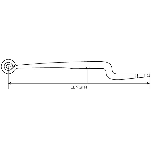 SINGLE LEAF TRAILING ARM 2 HOLE 62MM THICK