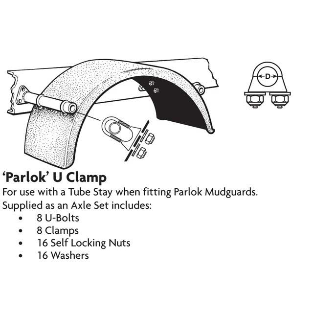 D7525 U CLAMP KIT SET OF 8 (48MM)