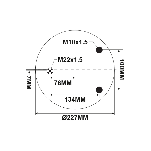 DFAS4051 AIRSPRING ASSY 2 STUD (ASK052)