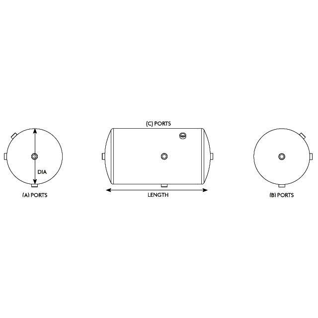 DFAT0015 Air Tank 36 Litre to suit DAF