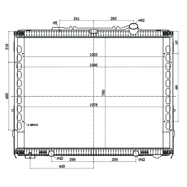Radiator - With Frame - To Suit DAF
