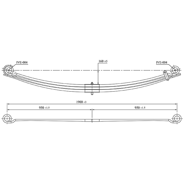 DAF 2 LEAF FRONT SPRING