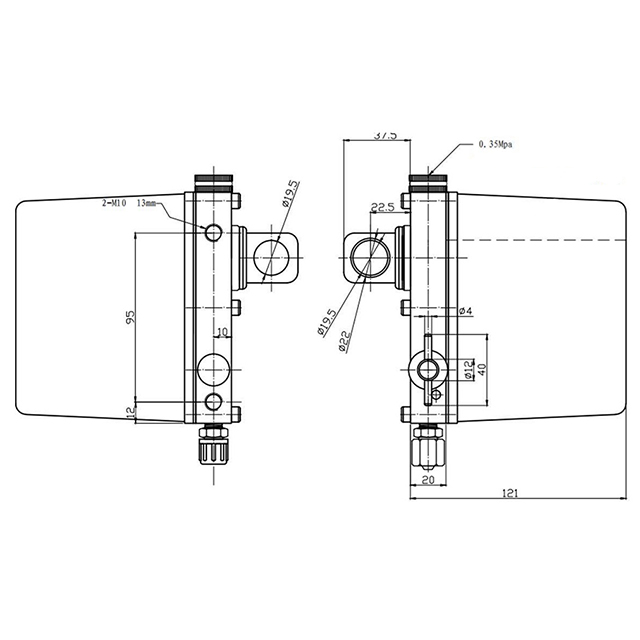 DFTP0005 Cab Tilt Pump c/w M14-M12 Adaptor