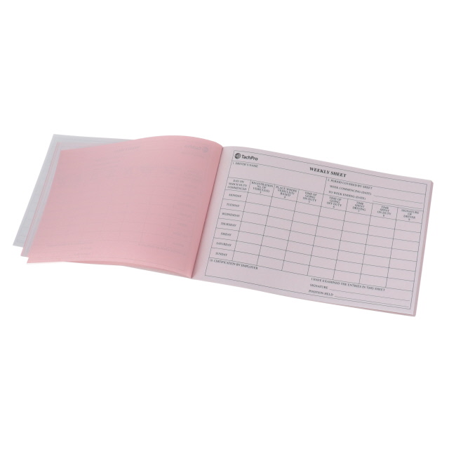 DVD007 DRIVERS DAILY HOURS RECORD BOOK 26 PAGES