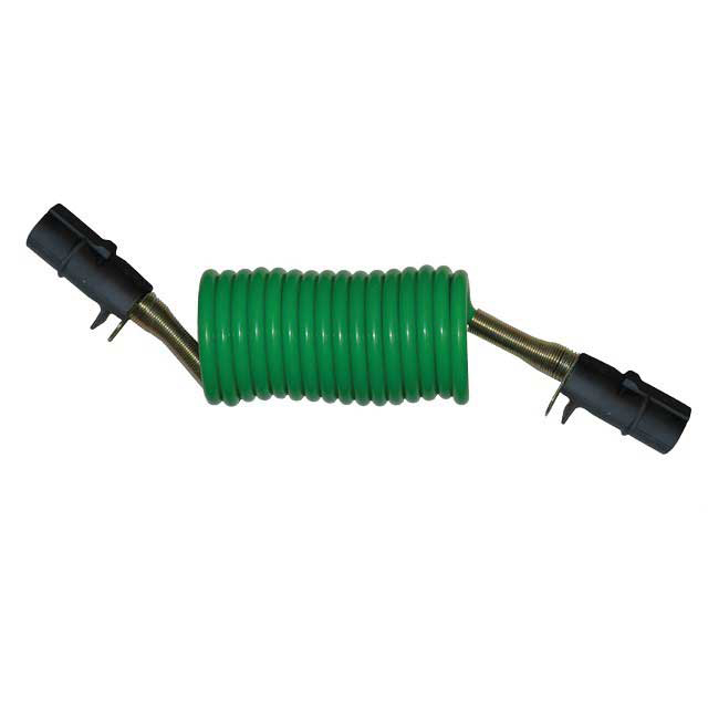 GREEN 16 TURN 7 CORE 'S' TYPE ELECTRICAL COIL 3MTR LENGTH C/W PLASTIC PLUGS