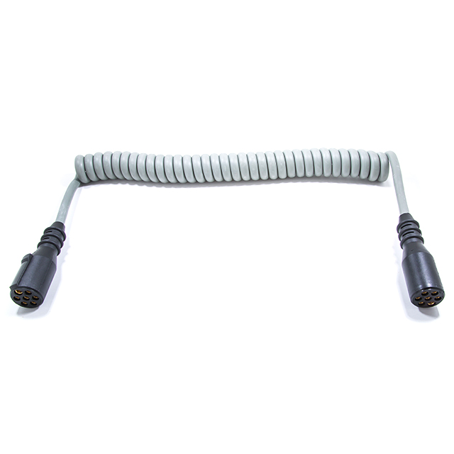 7 Core Grey Coil - Autoprene Moulded Black Plugs - Normal N Type - ISO1185