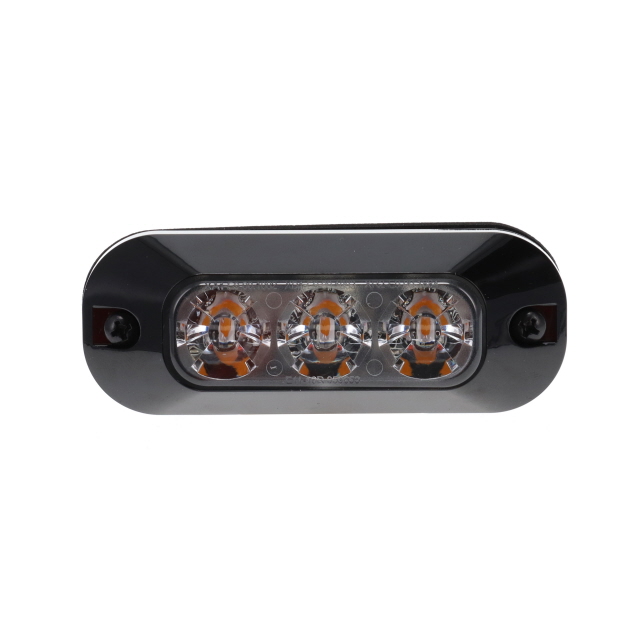 WARNING LAMP 3 LED AMBER 10-49V