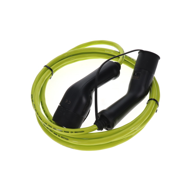 EV32-5MGN-T2A-T2A EV 32A - 5M STRAIGHT GREEN - T2 TO T2 - SINGLE PHASE