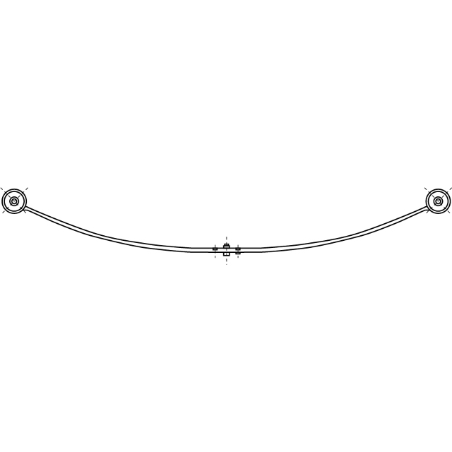 SINGLE LEAF SPRING FORD TRANSIT MK8 REAR