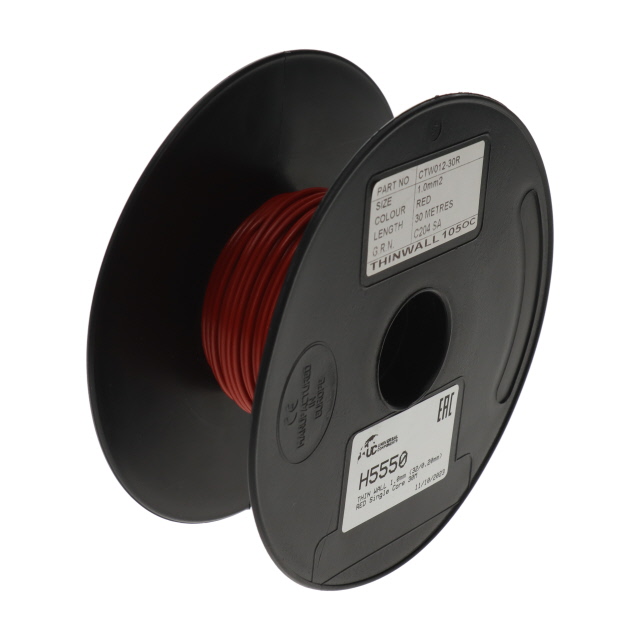 THIN WALL 1.0mm (32/0.20mm) RED Single Core 30M