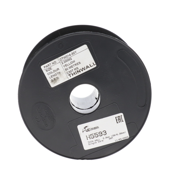 H5593 THIN WALL 2.0mm (28/0.30mm) YELLOW Single Core 30M