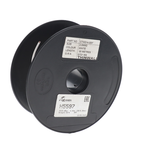 H5597 THIN WALL 2.0mm (28/0.30mm) WHITE Single Core 30M