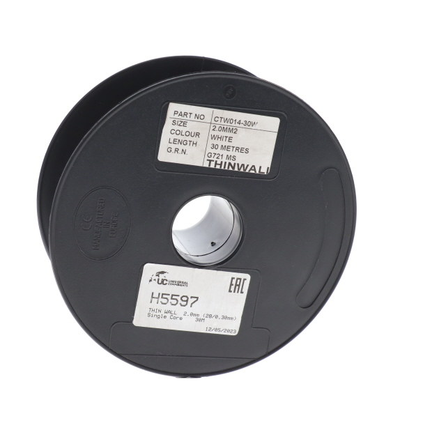 H5597 THIN WALL 2.0mm (28/0.30mm) WHITE Single Core 30M