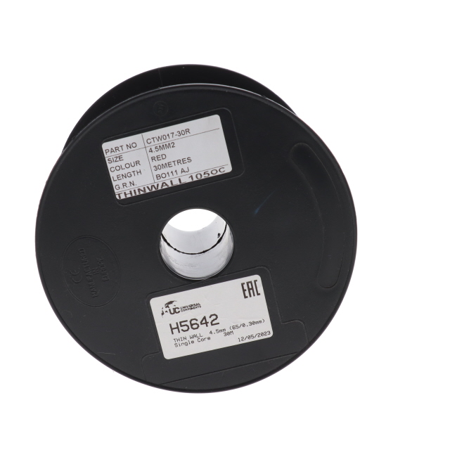 H5642 THIN WALL 4.5mm (65/0.30mm) RED Single Core 30M