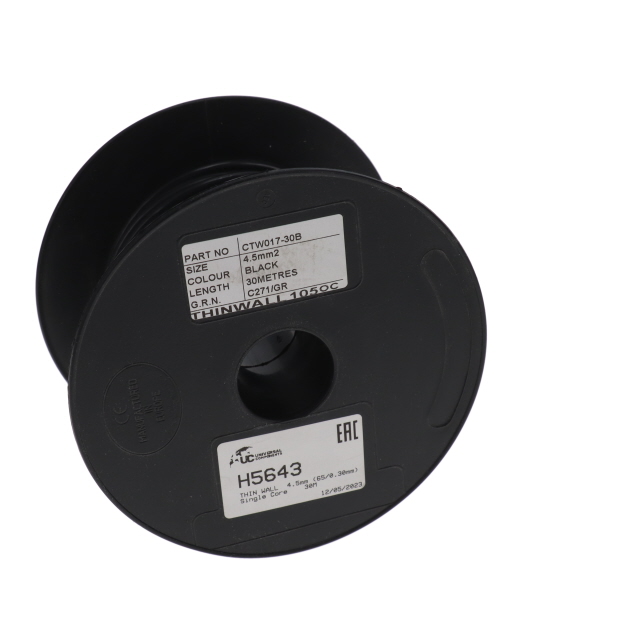H5643 THIN WALL 4.5mm (65/0.30mm) BLACK Single Core 30M