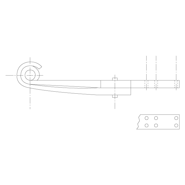Trailing Arm Straight - 2 Leaf - To Suit HENDRICKSON