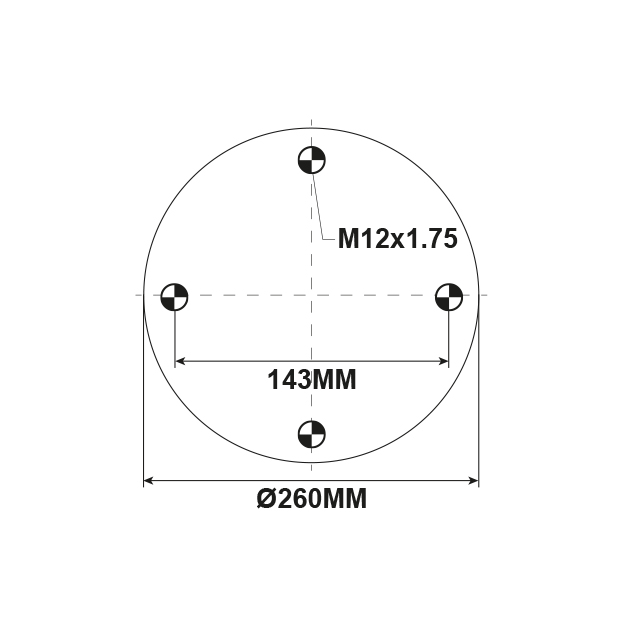 HNAS0002 AIRSPRING ASSY (KLTJ0016) HENDRICKSON LOW RIDE SUSPENSION