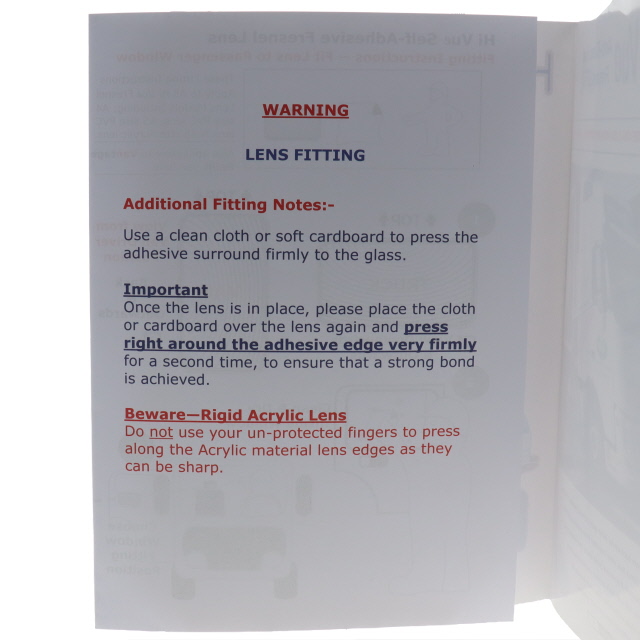 KLTA0524 Fresnel Lens - Hi-Vue Self-Adhesive, A5, PVC