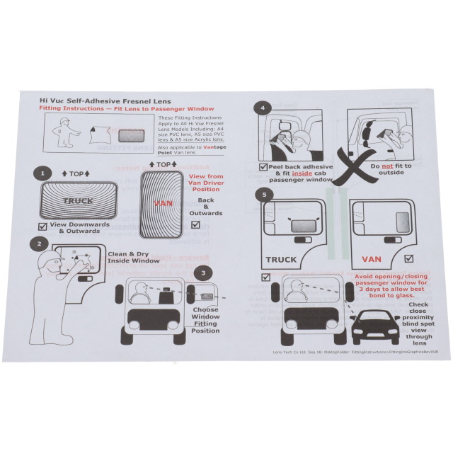 KLTA0526 Fresnel Lens - Hi-Vue Self-Adhesive, A4, PVC
