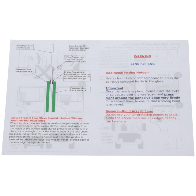 KLTA0526 Fresnel Lens - Hi-Vue Self-Adhesive, A4, PVC