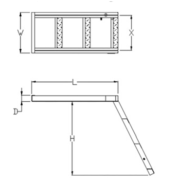 KLTB0052 Underbody 3 Step Folding Ladder