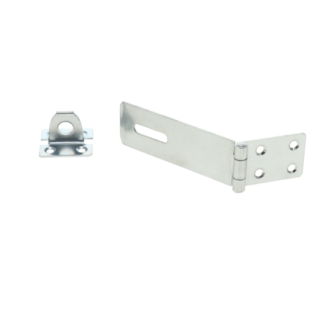 KLTB0350 Door Retainer Hasp and Staples 115mm Zinc Plated