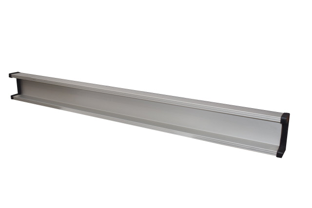 KLTB0380 Anodized Aluminium Rear Lighting Mount Bar - Un Drilled C/W Rubber End Caps