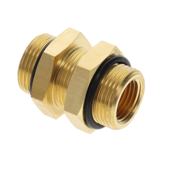 M22x1.5 - Straight Bulkhead Adaptor - Male/Male/Female M16