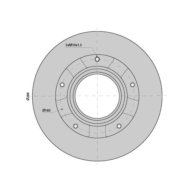 Brake Disc Solid suits FORD Transit Rear
